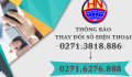 Thông báo thay đổi số điện thoại liên lạc Tập Đoàn Hùng Nhơn